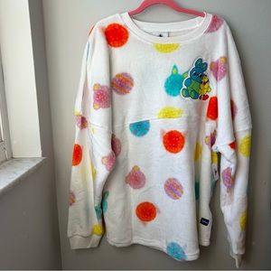 Disney Fuzzy Pixar Spirit Jersey w- Toy Story, Turning Red, Monsters Inc, etc